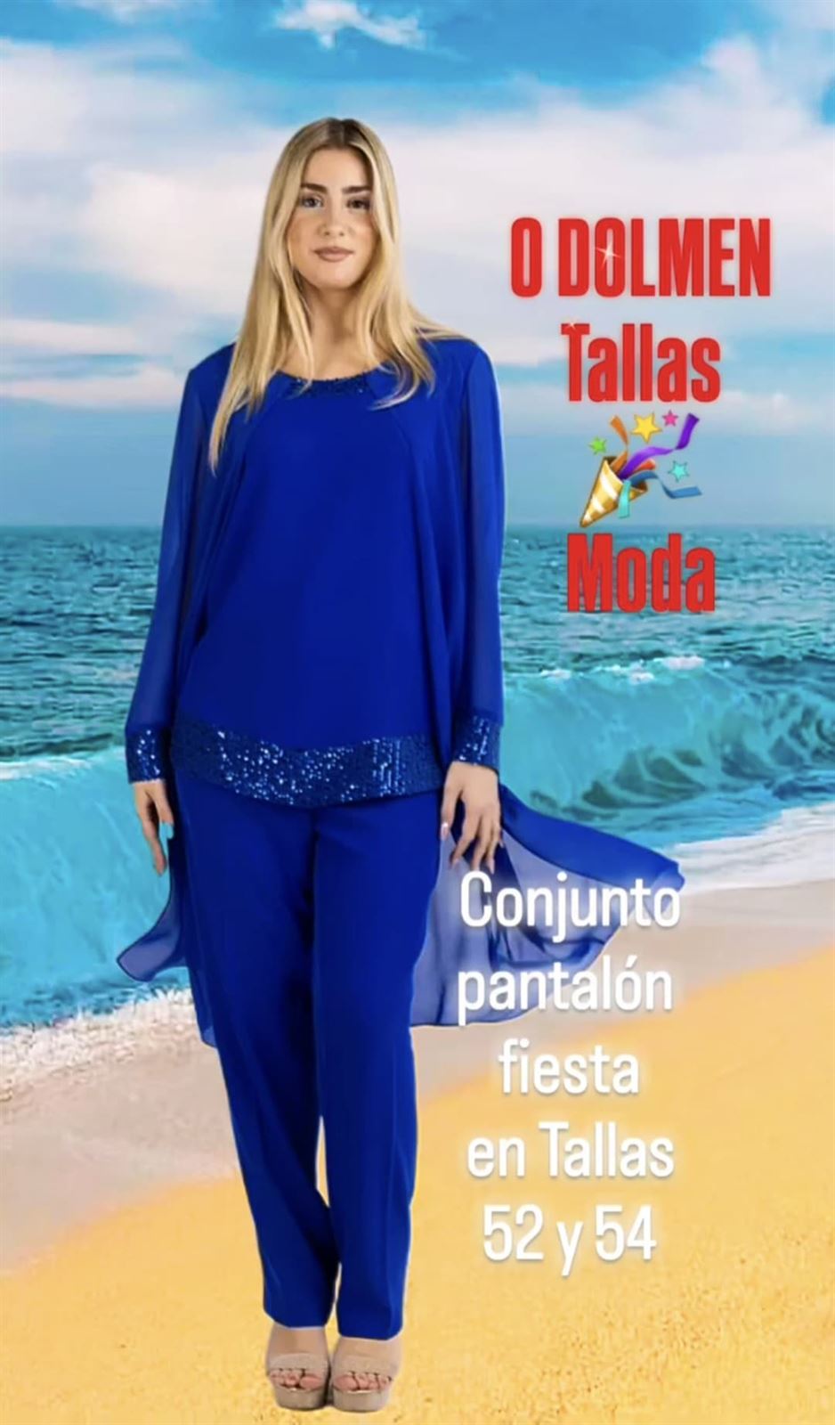 Conjunto pantalón fiesta mujer tallas grandes - Imagen 1