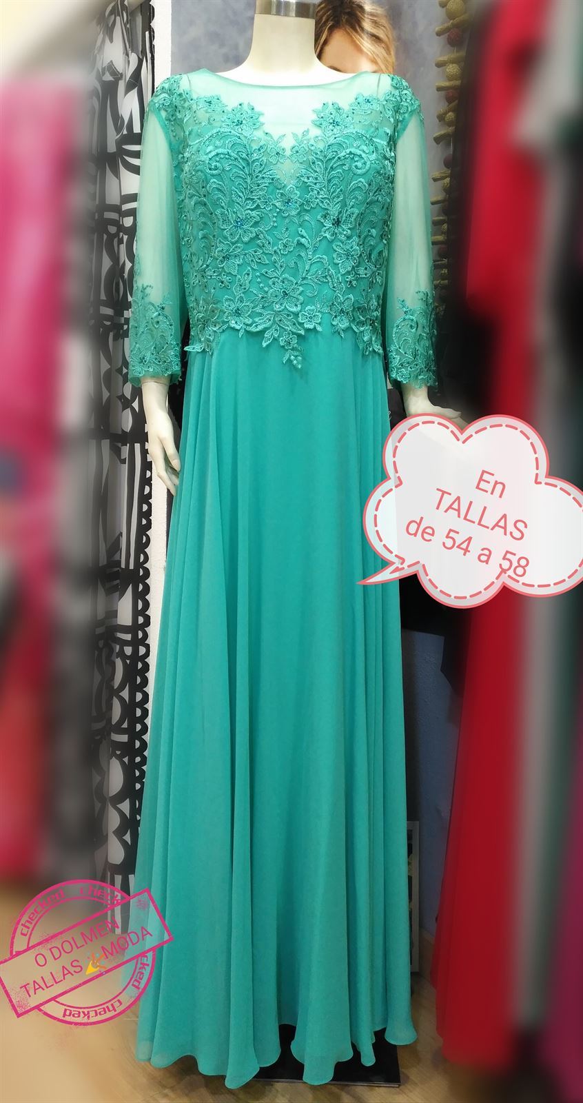 Vestido largo fiesta curvy -